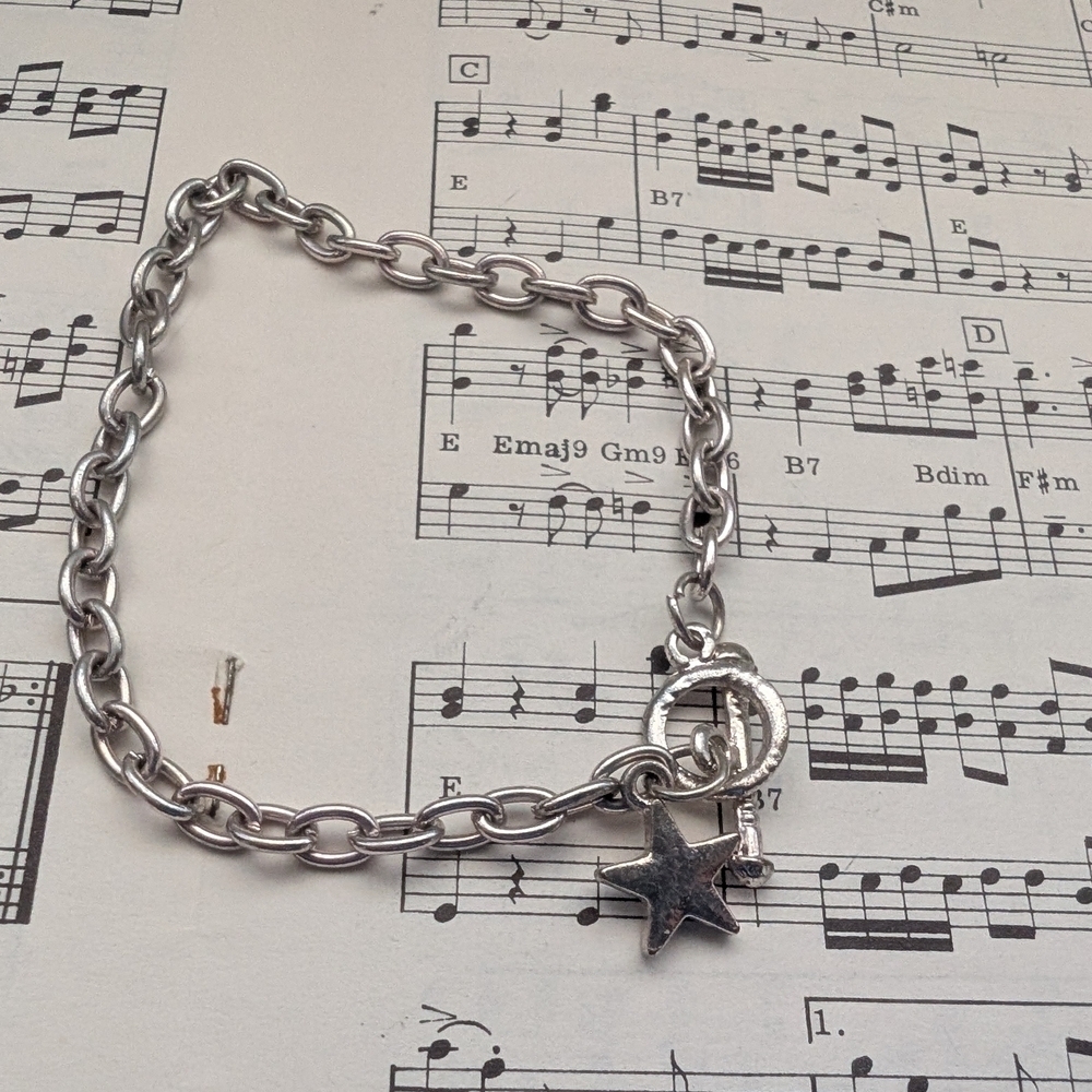 Silver Star Charm Bracelet